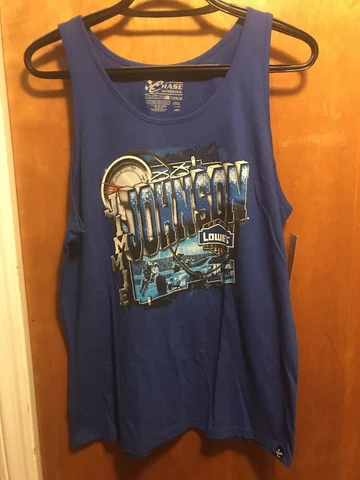 JIMMIE JOHNSON ~ Men's LRG ~  NEW ~ NASCAR 2 Sided CHASE AUTHENTICS Tank Top Cover