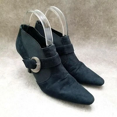 Hillard & Hanson Mujer Godiva Talla 7.5 M Negro 3" Tacón Botín Foto 1 de 4