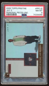 JAY-Z 2005-06 TOPPS PRISTINE #PPC-JZ "DEF JAM RECORD" WORN JEANS CARD 3/7 PSA 8 - Bild 1 von 2