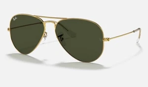 Gafas de sol Ray-Ban RB3025 L0205 para hombre G-15 lentes verdes aviador metal grande - Imagen 1 de 17