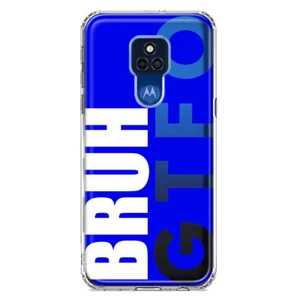 For Motorola Moto G Play 2021 Shockproof Case Funny Text Quote Bruh GTFO - Picture 1 of 6