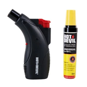 Hot Devil Mini Gas Blow Torch HD3300 Mini Butane Gas Torch with Bonus Refill - Picture 1 of 3