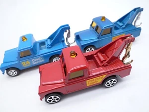 VINTAGE CORGI JUNIORS LAND ROVER BREAKDOWN WRECK TRUCK TRIO - CLEAN VNM 1970s - Picture 1 of 7