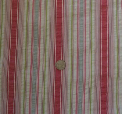 ~ JUEGO DE MUESTRA DE SIETE PIEZAS TELA DECORATIVA A RAYAS ISLA COVINGTON 13 por 17 IN ~ Foto 1 de 4