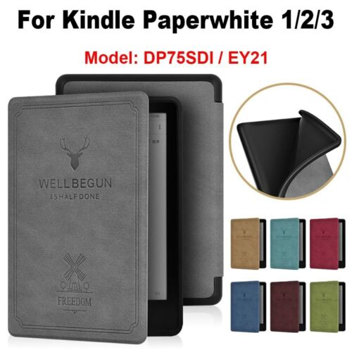 PU Leather DP75SDI Protective Shell for Kindle Paperwhite 1/2/3 Home Office