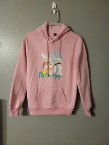 Rick And Morty Pink Girl's Pullover Hoodie Size S - Picture 1 of 4