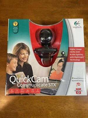 Logitech QuickCam Communicate STX Webcam New Sealed Web Camera Damaged Box - Image 1 of 4