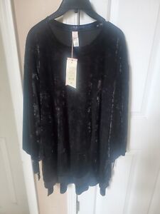 HAH Women Long Sleeve  Black TOP  Size SMALL NEW $248