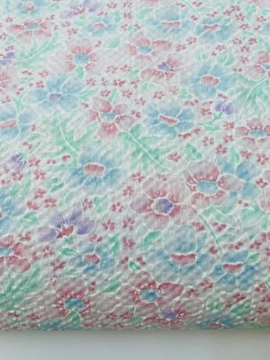 复古柔和热带花卉格子面料 bty — 第 1/3 张图片