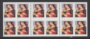 US #3355a Madonna and Child Booklet Pane of 20 Self-Adhesive 33 Cent Stamps MNH - Picture 1 of 2