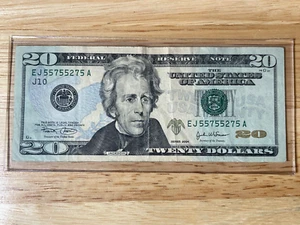 2004 $20 Dollar Bill Fancy Serial Number Trinary Note - Picture 1 of 1