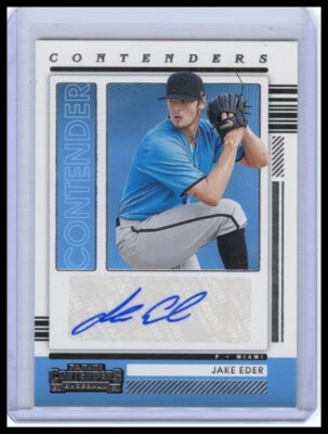 2021 Panini Contenders #CA-JE Jake Eder Contenders Auto - Image 1 of 2