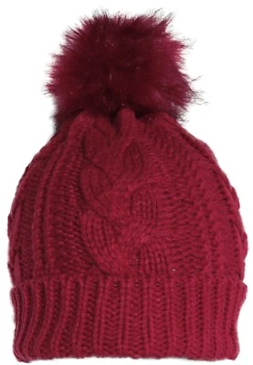 Womens Winter Fleece Thermal Soft Stretch Knit Pom Pom Beanie Hat - Image 1 of 2