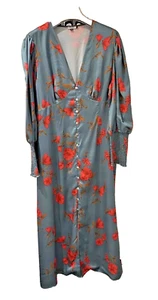 Chi Chi London Womens Floral Print Button Front Dress UK22 - Picture 1 of 6
