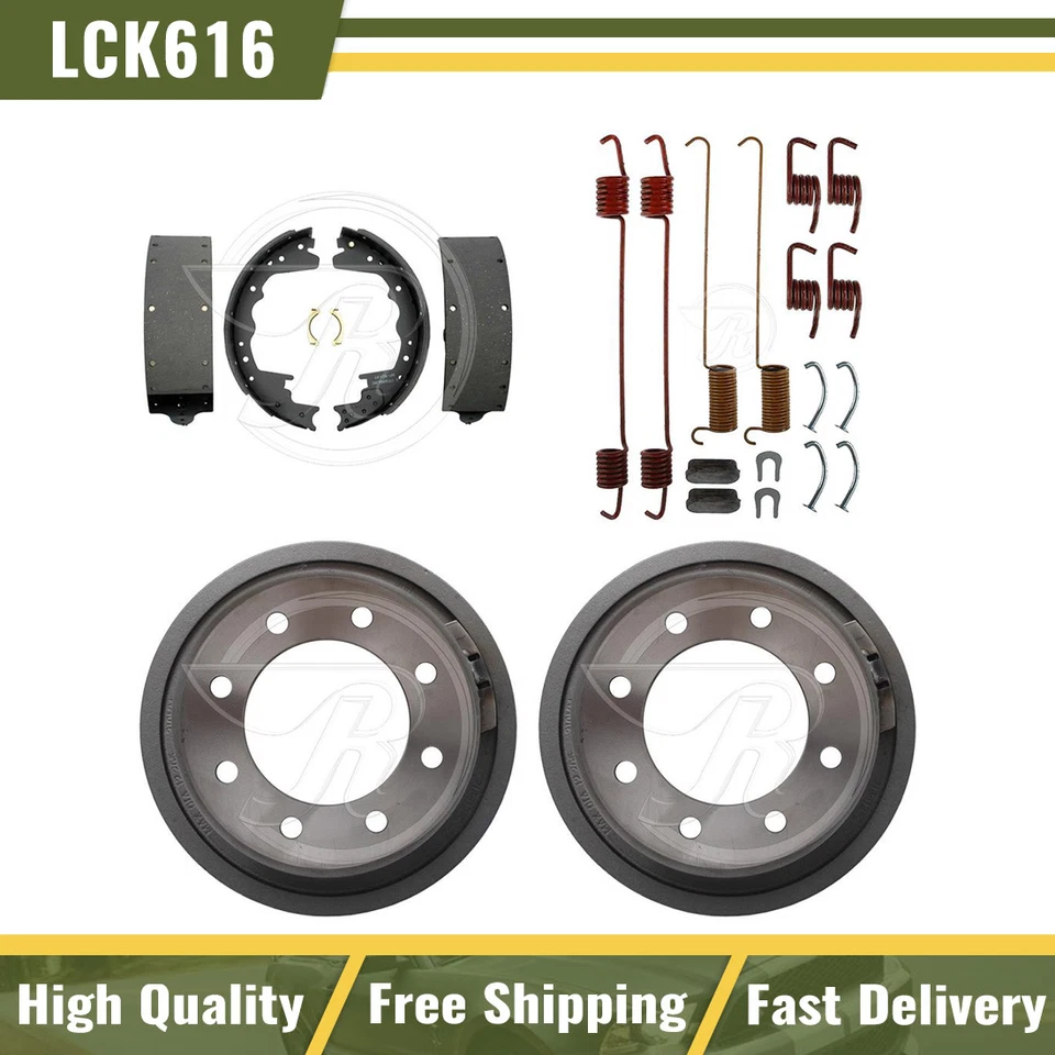 Tambores de freno traseros y zapatas de freno kit de resorte de hardware para Dodge Ram 3500 2000-2001 Foto 1 de 4