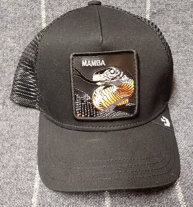 Goorin Bros The Farm Mamba Snake Trucker Hat Black Mesh Adjustable Snapback - Picture 1 of 7