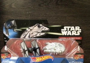 Bnib Star Wars Hot Wheels Tie Fighter vs Millennium Falcon 2-Pack - Picture 1 of 1