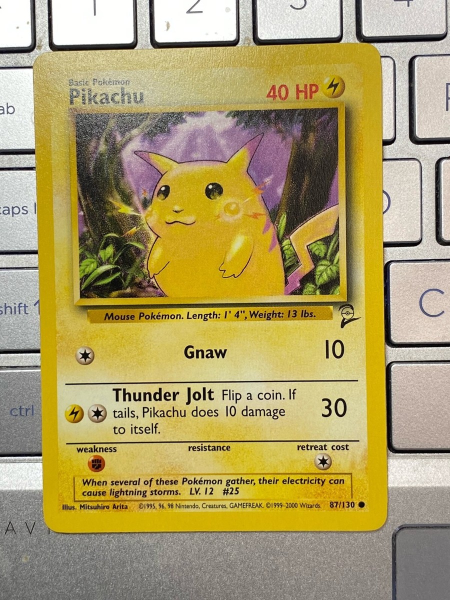 Pikachu yellowcheekピカチュウ 英語版 base set 2 Amazon.com: Pokemon - Pikachu (87) - Base Set 2 : Toys & Games