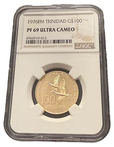 Trinidad and Tobago 1976 FM Gold $100 NGC PF69UC - Picture 1 of 2