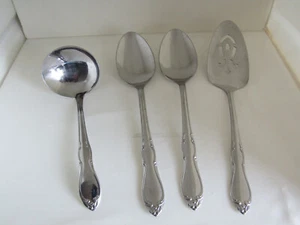 Lot of 4 Oneida S.L & G.H Rogers HOMESTEAD Serving Spoon Pie Dessert Gravy Ladle - Picture 1 of 6