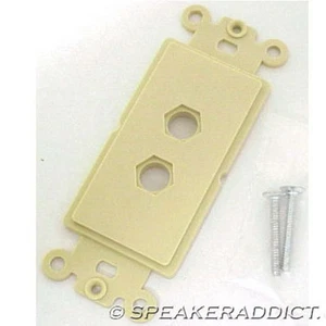 4 DECORA AV AUDIO VIDEO COAX+ INSERT ALMOND 2 POSITION - Picture 1 of 2