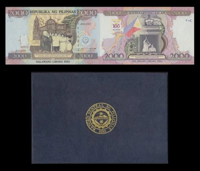 Philippines 2000 Piso 1998 P 189a UNC Commemorative With Folder - Image 1 of 4