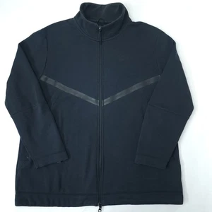 Nike Tech polar para mujer cuello falso medio negro cremallera completa ropa deportiva de gran tamaño - Imagen 1 de 13