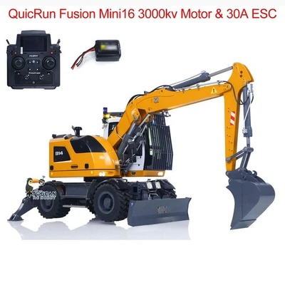 1:14 RC Hydraulic Wheeled Excavator LR914 8way 4×4 Digger Vehicle RTR Axle Lock - Image 1 of 4