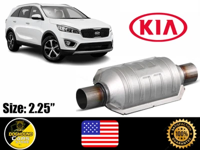 For All KIA Catalytic Converter 2.25" High Quality Fit Stainless Steel - Image 1 of 4