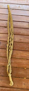 Colgador de plantas de macramé trenzado retro vintage boho años 70 marrón 61 pulgadas de largo - Imagen 1 de 6