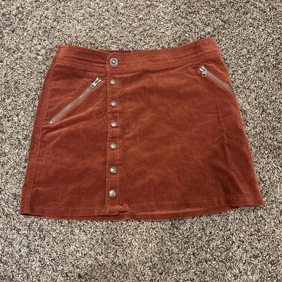 Minifalda de pana KUHL Streamline para mujer 4 botones oxidados bolsillos con cremallera preppy Foto 1 de 4