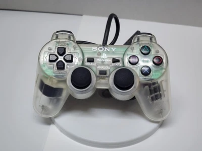 Sony PlayStation 1 PS1 Wired Transparent Crystal Clear Controller OEM Authentic - Image 1 of 4