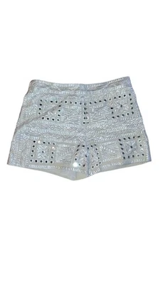 Pantalones Cortos Alice Olivia Mujer Color Perla Lentejuelas Talla 0 Algodón Foto 1 de 4