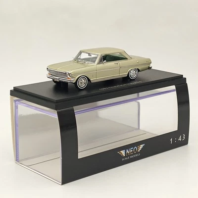 1:43 NEO Chevrolet Nova SS 1963 Green Resin Models Car Colllection In stock US - Image 1 of 4