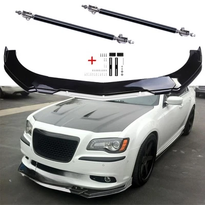 For Chrysler 300C Front Bumper Lip Splitter Sport Spoiler Black White — 第 1/4 张图片