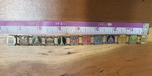 Pulsera Panel Vintage de París Francia Monumentos Catedrales 7" Excelente Estado - Imagen 1 de 8