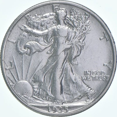 XF/AU 1935 Walking Liberty Half Dollar Polished - Image 1 of 4