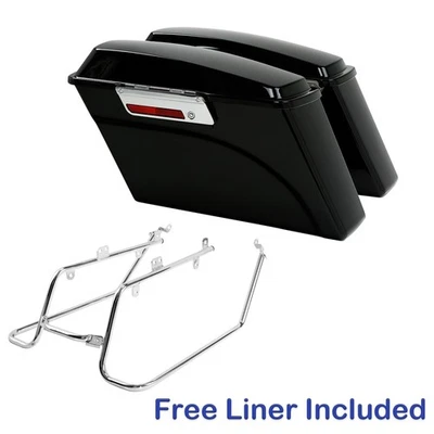 Hard Saddlebag Conversion Brackets Kit Fit For Harley Dyna Models 08-17 - Image 1 of 4