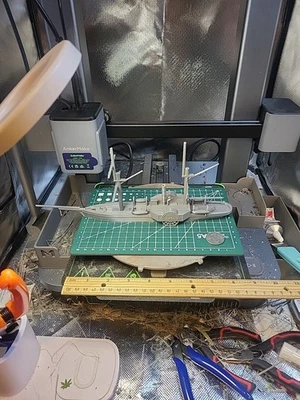Cañonera de la Guerra Civil USS Waterwitch impresa en 3D escala 1/144 sin pintar Foto 1 de 4