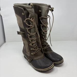 Stivali donna Sorel Conquest Carly stringati fibbia marrone taglia 8 invernali - Foto 1 di 6