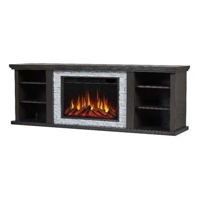 Real Flame Kenai 72" Modern Wood Slim Electric Fireplace in Dark Oak - Image 1 of 4