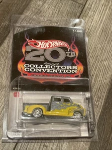 HOT WHEELS 20th COLLECTORS CONVENTION 50s CHEVY TRUCK APOLOGIZE CERT W/Protector - Photo 1/6