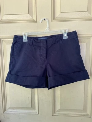 Pantalones cortos informales Ralph Lauren Sport para mujer talla 10 azul marino 100 % algodón Foto 1 de 3