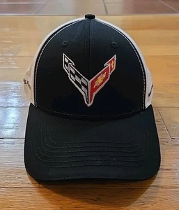 Corvette Mobile 1 With Embroidered Pegasus Snapback Hat Cap Black/ White/Red - Picture 1 of 9