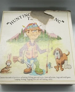 VINTAGE 1985 Hunting Fishing  Camping Trivia Board Game family game night fun - Picture 1 of 13