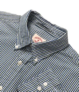 BROOKS BROTHERS Red Fleece Green and Blue Plaid Long Sleeve Button Down Size L - Picture 1 of 10