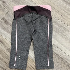 Ivivva Lululemon Girl Cropped Capri Leggings Tight Yoga Pant Gray/pink Sz 6 -#11 - Picture 1 of 9