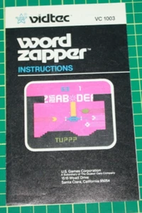 Atari 2600 Game Manual: Word Zapper - Picture 1 of 2
