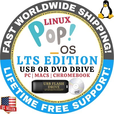 POP!_OS Linux OS | LTS, LTS (NVIDIA) | DVD / USB Flash Drive PopOS | ENVÍO RÁPIDO Foto 1 de 4