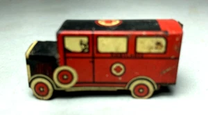 VINTAGE Cracker Jack TIN LITHO Ambulance Car Toy - Picture 1 of 7